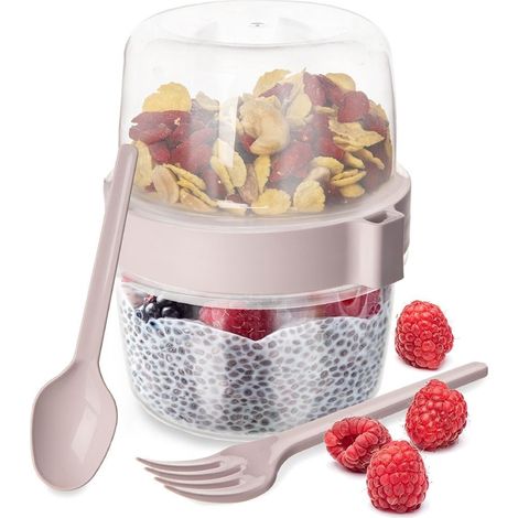 Yogur en envase con cuchara, fiambrera, 370 ml (1/5)
