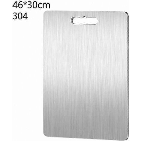 Planche à découper en titane Katuchef modèle 2025 double face 100 % titane pur Tivano pour la cuisine - 46 x 30 cm
