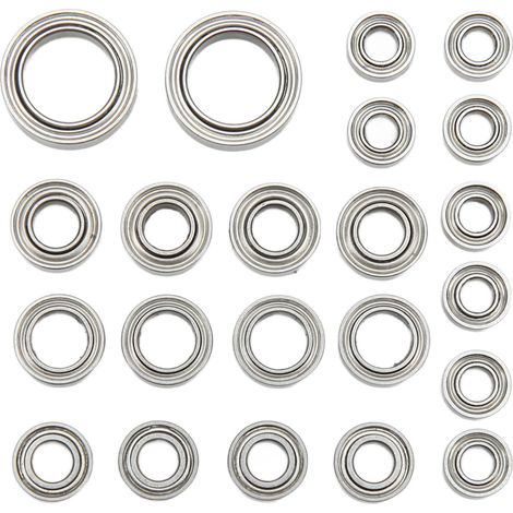 Kit de 22 roulements RC en acier inoxydable, 5 tailles pour TRX4M Traxxas 1/18, pièces upgrade crawler RC (1/5)