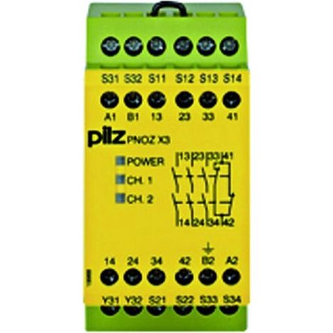 Sicherheitsrelais Pilz PNOZ X3 230V AC 24V DC kompakt (1/5)