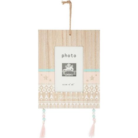 Cadre Photo A Suspendre Houppe 38cm Naturel (1/3)