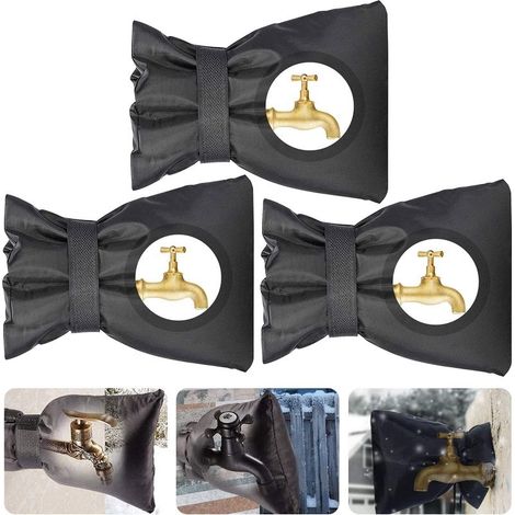 Housse pour Robinet Exterieur,Housse De Protection pour Robinet,Housses De Robinet De Jardin,Protecteur Antigel De Robinet,Réutilisable,3 Pièce (17×21CM) (1/5)