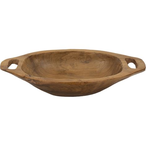Vide-Poche en Bois Avec Poignées "Wan" 37cm Naturel (1/5)