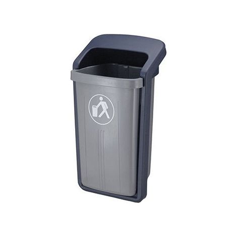 Corbeille extérieur 50 L - Gris / Gris - 151003GMGM (1/4)