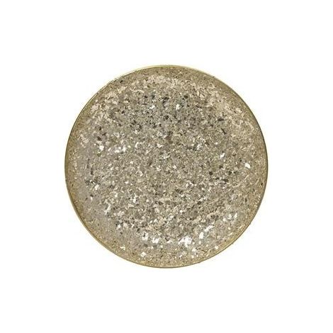 Assiette décorative or et argent Ø29 x H3 cm