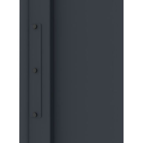 Cache serrure aluminium anthracite 24,5x3,5 cm pour portails (1/4)