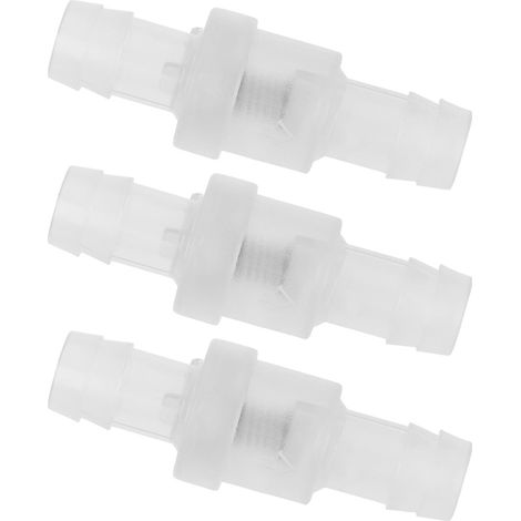 Clapet anti-retour transparent de 12 mm (lot de 3) avec ressort pour eau, fioul, air, gaz (1/5)