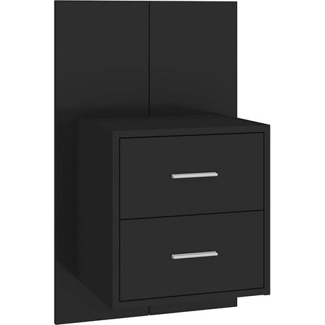 Maison Exclusive - Wand-Nachttisch Schwarz