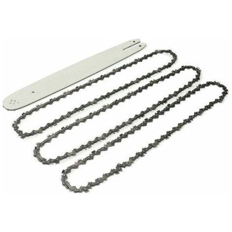 16'' Führungsschiene + 3 Kettensägenketten für STIHL 009 012 021 E180 MS180 MS190 MS250 HT70 Cisea (1/4)