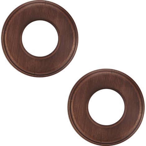 Lot de 2 Socles 1 Poste en Bois de Hêtre Vieilli – FONTINI Garby Colonial – Style Rétro Haut de Gamme – Pose en Saillie ou Encastrée – Compatible Gammes Garby, Dimbler - FONTINI