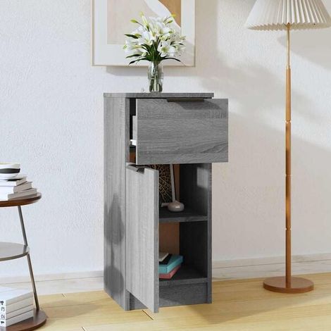 Buffet de Cuisine Gris Sonoma, Meuble de Rangement 30x30x70 cm en Bois d'Ingénierie, Étagère Multifonctionnelle pour Salon et Entrée (1/5)
