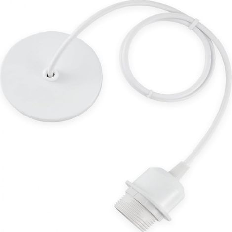 Douille E27 Avec Câble Intégré 1 M - Auvent De Plafond Rond Pour Installation DIY - Lot De 1 Douille Et 3 Auvents (1/5)
