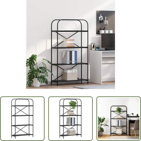 vidaXL Holzwerkstoff Regal - Bücherregal Schwarz Eichen-Optik 80 x 30 x 146 cm Holzwerkstoff (1/5)