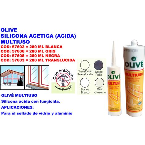 Olive Essigsäure Silikon S-11 Mehrzweck durchscheinend 280 ml