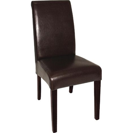 Chaises en Simili Cuir à Dossier Incurvé - Lot de 2 - Bolero (1/5)