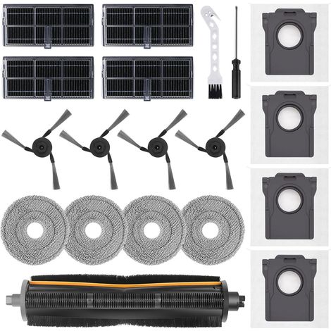 Dreame L10s Ultra Gen 3 Zubehörset – 1 Tricut-Bürste, 4 Filter, 4 Seitenbürsten, 4 Wischpads, 6 Staubbeutel