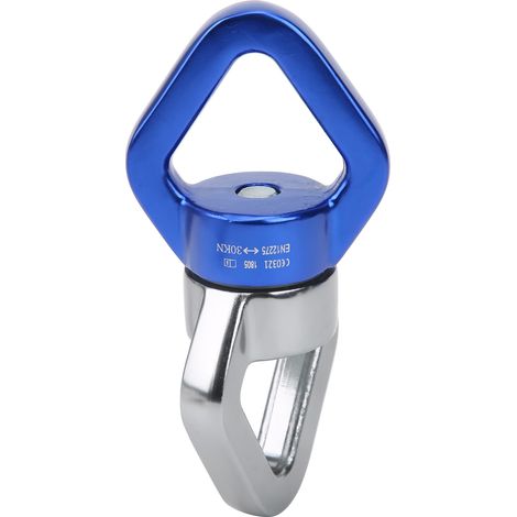 Mousqueton pivotant 360° pour balançoire extérieure, dispositif de rotation sécurisé pour escalade, accessoire de suspension bleu gris yoga (1/5)