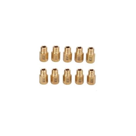 10 pièces/set de kit de gicleur principal de carburateur en laiton hexagonale pour Mikuni VM, TM, TMX 300‑390 (1/5)
