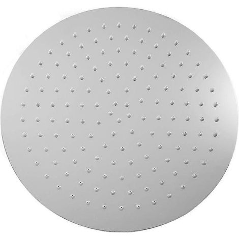 Pommeau de douche de salle de bain ultra-mince en acier inoxydable de 30 cm (12 pouces), effet pluie, rond, chromé, style moderne pour la maison (1/5)