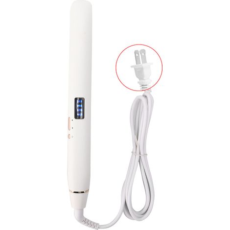 Fer à friser et lisser les cheveux, chauffe rapide, écran LCD numérique, outil de coiffure blanc, prise US 110-240V (1/5)