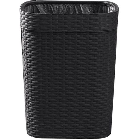 Poubelle en rotin pour bureau, cuisine, panier à papier toilette, ménage