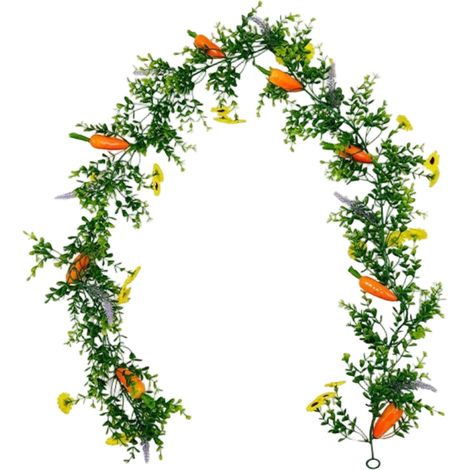 Guirlande Carotte - Guirlande Artificielle De Printemps 183 Cm - Décoration Murale Ou Porte Intérieure Extérieure - 1 Pièce (1/5)