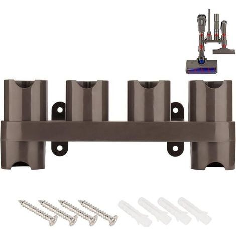 Support Mural Pour Aspirateur Sans Fil Station Accueil Organisateur Brosses Accessoire Rangement 6 Prises (1/3)