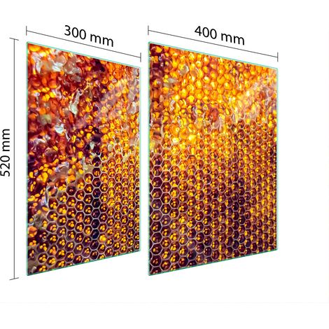 GLASSCHUTZPLATTE FÜR HERD 70x52 HONIG