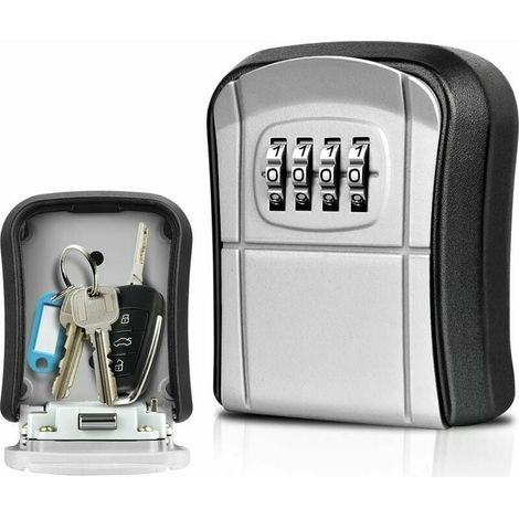 Cassetta di sicurezza per chiavi da parete Mini cassetta di sicurezza per chiavi da esterno con codice digitale a 4 cifre, impermeabile e reimpostabile, per casa, scuola, ufficio, fabbrica, Airbnb, ga (1/4)