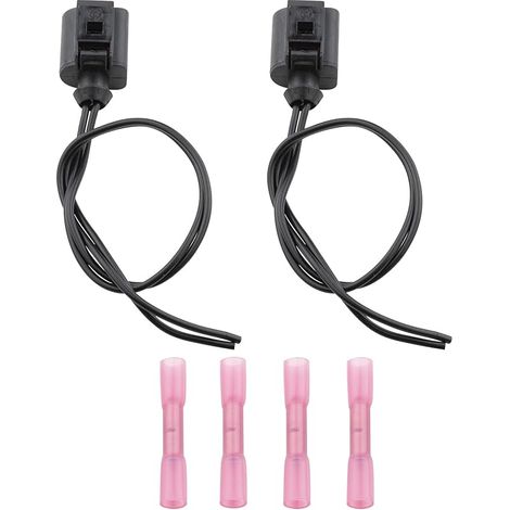 Connecteur 2 pôles pour réparation d'arbre de câble, connecteur de câble de réparation compatible avec Skoda A4 A6 A8 Golf 1J0973722 (2 pièces) (1/5)