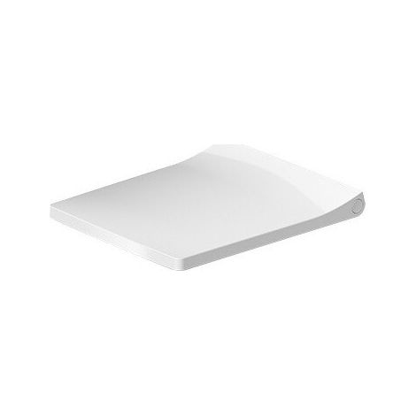 Siège de toilette Viu Compact.blanc.charniere en acier inoxydable. sans fermeture automatique