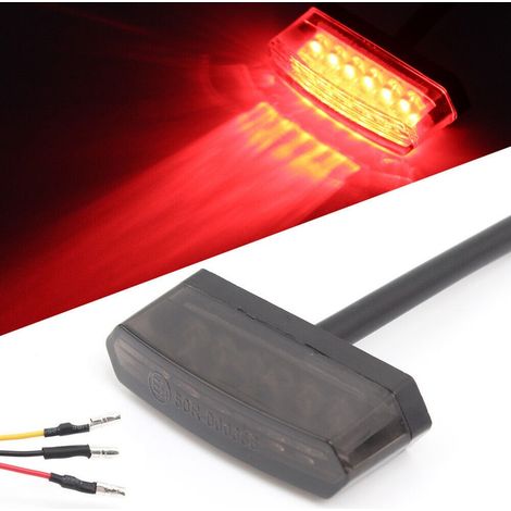 Mini feux arrière LED V2.0 Moto Stop / Veilleuse Universel - 12V Etanche - Homologué