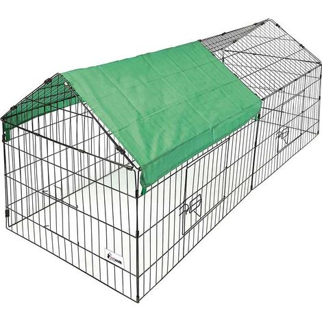 Gabbia per Conigli Recinzione per Animali Recinto 180x75 cm con Telo Protezione