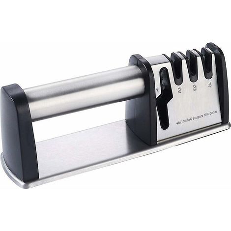 aiguiseur Couteaux 4 En 1, Affteur De Couteaux Professionnel Affutage Couteaux, Affteurs Manuels Knife Sharpener Pour Couteaux De Cuisine, Ciseaux (1/5)