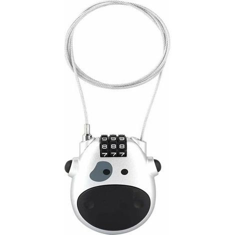 Antivol à combinaison pour vélo, câble antivol compact, antivol à code 3 chiffres, câble antivol rétractable, antivol pour scooter, antivol à combinaison pour vélo, antivol à code universel (1/5)