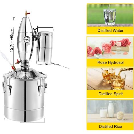 Tour de potier, Fermenteur en acier inoxydable, Caractéristiques de distillation d'alcool, 50L (1/2)