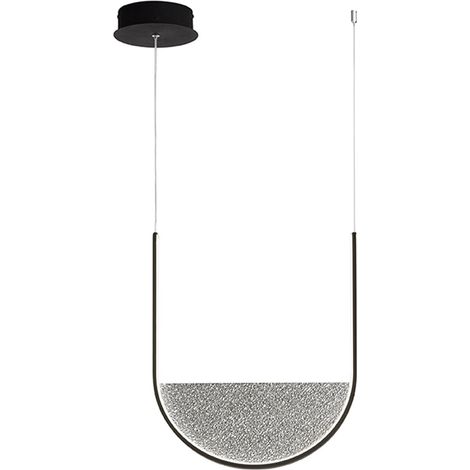 Suspension LED design moderne Lotus - Noir (1/2)