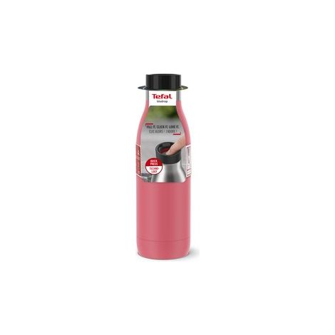 Botella térmica Tefal Bludrop de 0,5 l, color rosa, acero inoxidable