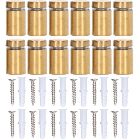 Kit de fixation murale en acier inoxydable, 12 pièces, vis d'entretoise, 12x20mm, Kit de fixation publicitaire (1/5)