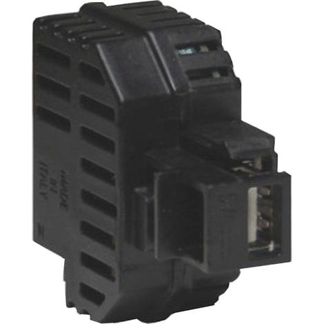 Keystone Einbaunetzteil 1 USB-A Buchse 2.1A Farbe Schwarz Fanton 82891
