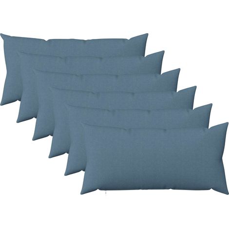 Cuscino con cuscino HEERLEN 6 pz Blu jeans Tessuto vidaXL (1/5)