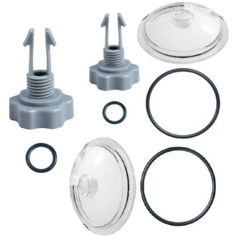 Couvercle de piège à feuilles SF80110-1, joint torique et valve, compatible avec les pompes à filtre à sable Intex 12" (débit : 2 100 gal/h), non compatible avec les modèles Intex 14 et 16". (1/5)