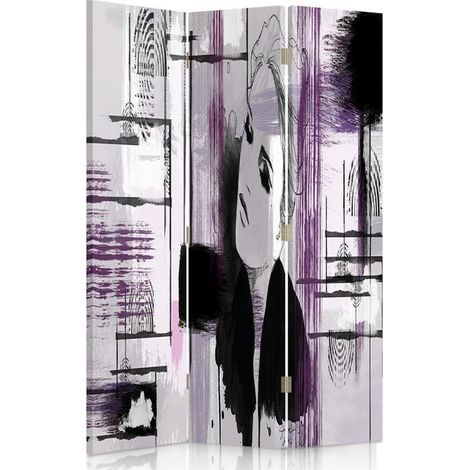Paravento bilaterale 360, Astratto con donna - 110x170 (1/5)