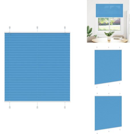 Plissee Blau 120x150 cm Stoffbreite 119,4 cm Polyester - Plissee - Plissees - Faltrollo - Jalousie (1/5)