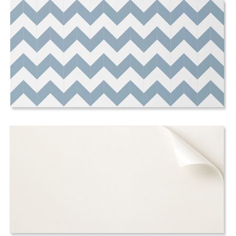 Vinilo decorativo con estampado para montaje sin herramientas, 100 x 50 cm, dise帽o en zigzag.