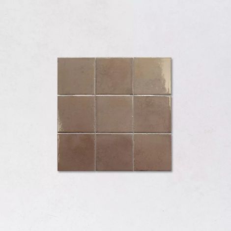 Carrelage Effet Zellige Beige Foncé BOHEMIAN Mink 10x10cm (1/2)