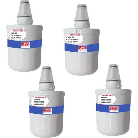 Ersatzteil - SOS Accessoire Lot de 4 filtres à eau AQUAPURE / APP100 pour Réfrigérateur, congélateur SAMSUNG 484000000513, DA29-00003G - - (1/2)