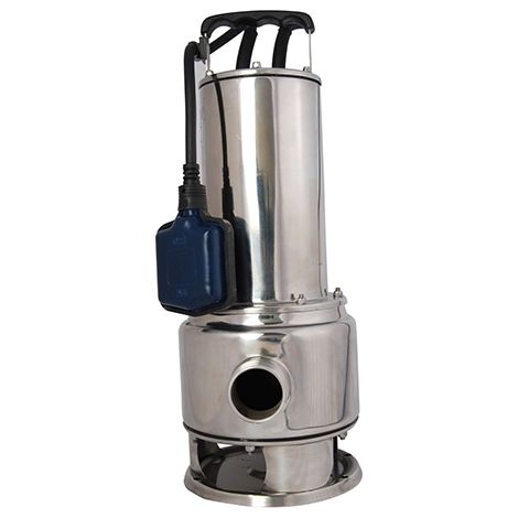SPIDO - Kit Pompe d'Évacuation Eaux Chargées ECC PRO 300 - 1200 W - 19,5 m3/h - Tuyau Plat 25 m D40 mm + 2 Colliers Inox