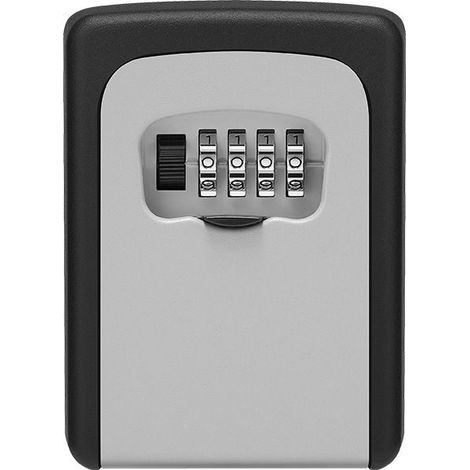 Cassaforte esterna AquaForge con codice a 4 cifre, impermeabile e antiruggine, per garage, scuola, ufficio, grigia (1/5)