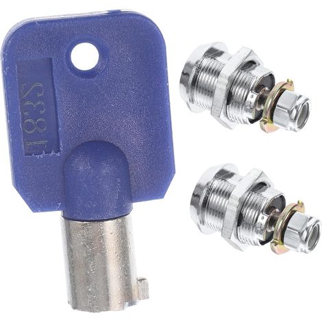 Serrure tubulaire Mipcase avec clé à came de 17 mm, lot de 2, cars (1/5)